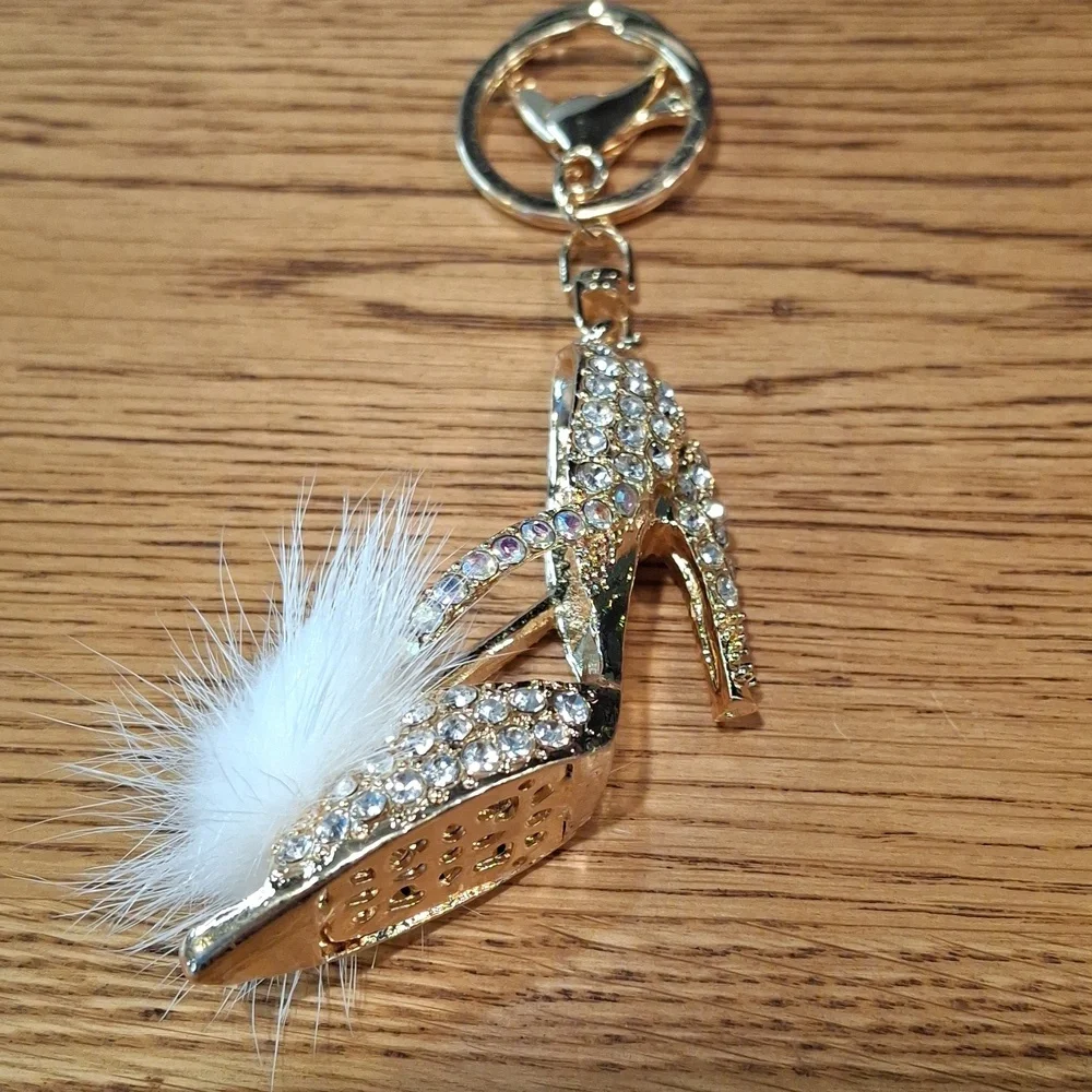 Faux Fur Heel Keychain/Bag Charm